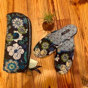 Vera Bradley Floral Travel Slipper w/ case